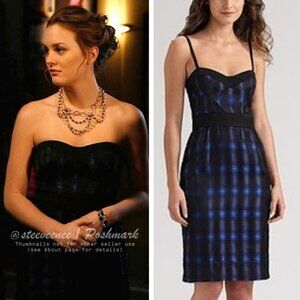Diane von Furstenberg Little Ann Plaid Bustier Dress ASO Blair Waldorf
